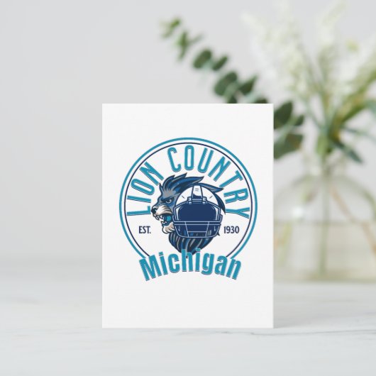 Lions country briefkaart (Staand voorkant)