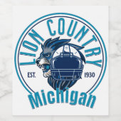 Lions country  wijn etiket (Enkel label)