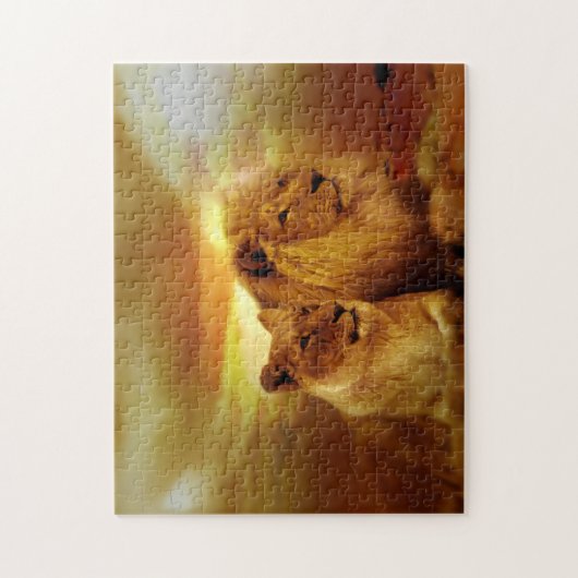 Lions Couple Legpuzzel (Verticaal)
