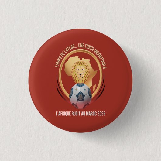 Lions de l’Atlas Ronde Button 3,2 Cm (Voorkant)