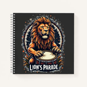 Lion's Drum Parade grappige kunst: Majestic Lion P Notitieboek