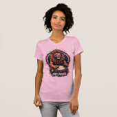 Lion's Drum Parade grappige kunst: Majestic Lion P T-shirt (Voorkant volledig)