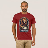 Lion's Drum Parade grappige kunst: Majestic Lion P T-shirt (Voorkant volledig)
