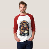 Lion's Drum Parade grappige kunst: Majestic Lion P T-shirt (Voorkant volledig)