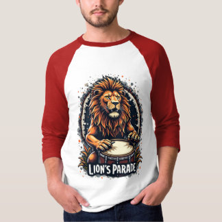 Lion's Drum Parade grappige kunst: Majestic Lion P T-shirt