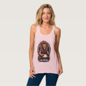 Lion's Drum Parade grappige kunst: Majestic Lion P Tanktop (Volledige Voorkant)