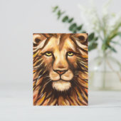 Lion's Face Briefkaart (Staand voorkant)