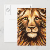 Lion's Face Briefkaart (Voorkant / Achterkant)