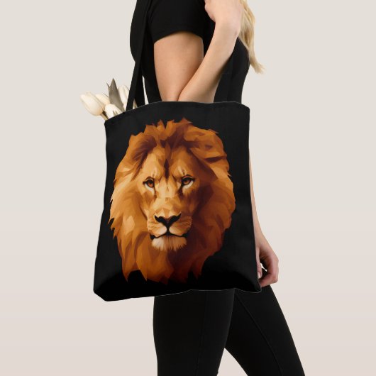 Lion's Face Canvas tas (Dichtbij)