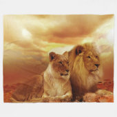 Lions Fleece Blanket (Voorkant (Horizontaal))