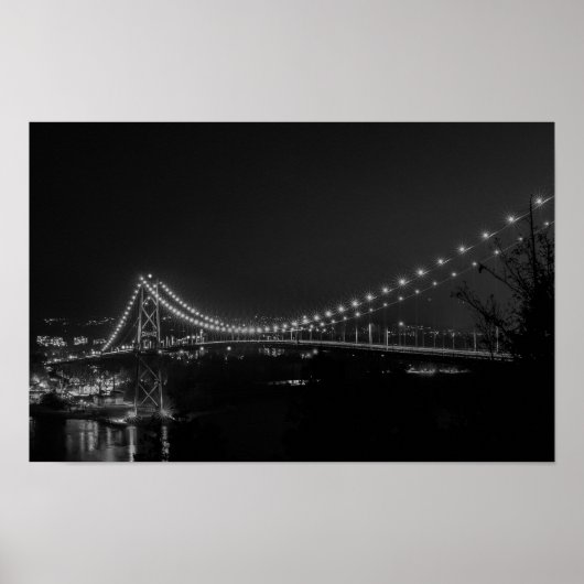 Lions Gate Bridge Mono Poster (Voorkant)