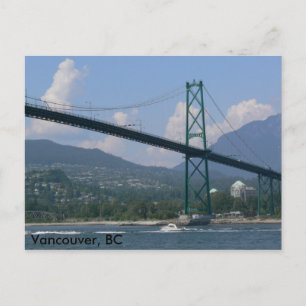 Lion's Gate Bridge, Vancouver, BC Briefkaart