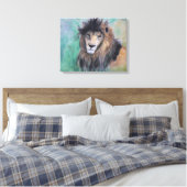 Lion's Gaze Canvas Afdruk (Insitu (Slaapkamer))