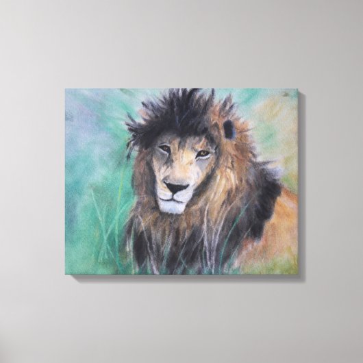 Lion's Gaze Canvas Afdruk (Voorkant)