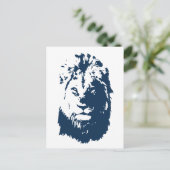 Lion's gezicht briefkaart (Staand voorkant)