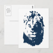 Lion's gezicht briefkaart (Voorkant / Achterkant)