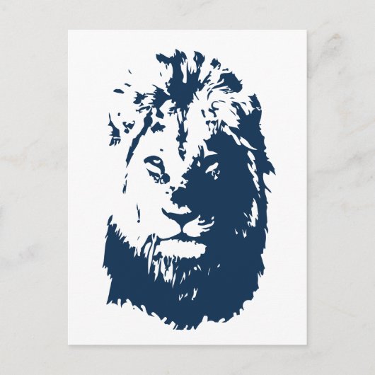 Lion's gezicht briefkaart (Voorkant)