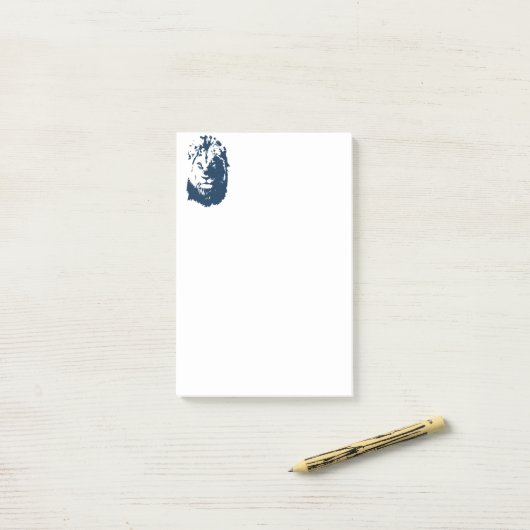 Lion's gezicht post-it® notes (Op bureau)