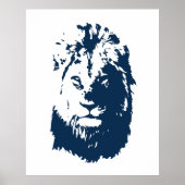 Lion's gezicht poster (Voorkant)