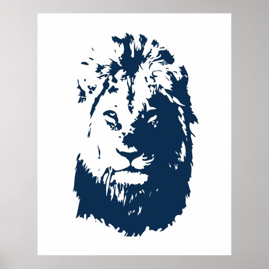 Lion's gezicht poster (Voorkant)
