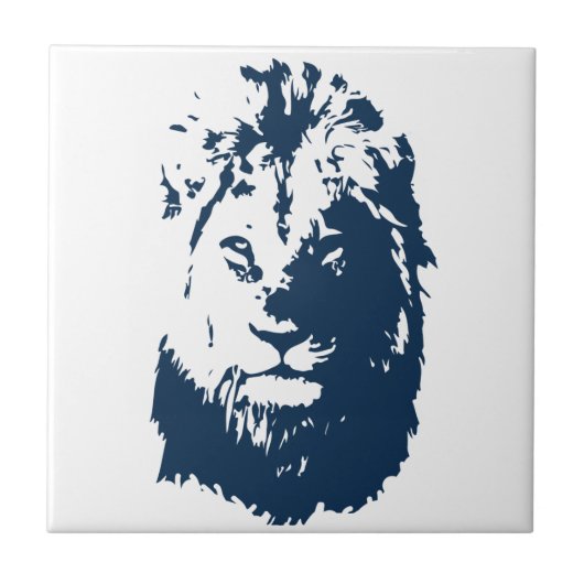 Lion's gezicht tegeltje (Voorkant)