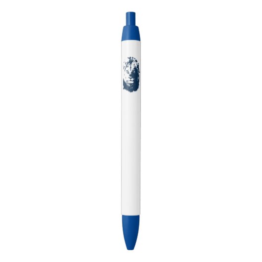 Lion's gezicht zwarte inkt pen (Voorkant Verticaal)