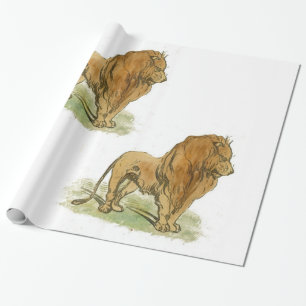 Lions Gift Wrap Grote Print Cadeaupapier