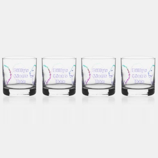 Lion's Head Bril Drinkware Set Whisky Glas (Voorkant)