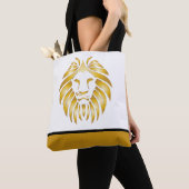 Lion's Head Geweldige Goud Artistiek Tote Bag (Dichtbij)