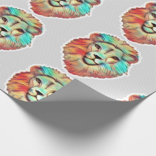 Lion's Head-inpakpapier Cadeaupapier (Hoek)