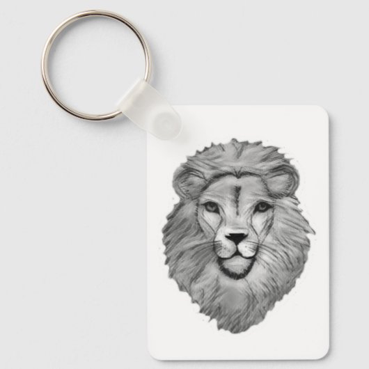  Lion's Head Mens Keyring Keychain (Voorkant)