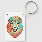  Lion's Head Mens Keyring Keychain (Achterkant)