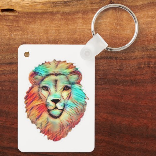  Lion's Head Mens Keyring Keychain (Achterkant)
