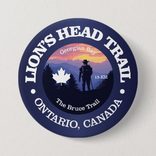 Lion's Head Trail (rd2) Ronde Button 7,6 Cm