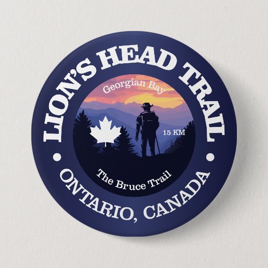Lion's Head Trail (rd2) Ronde Button 7,6 Cm (Voorkant)