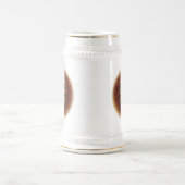 Lion's Head White/Gold 22 oz Stein Bierpul (Center)