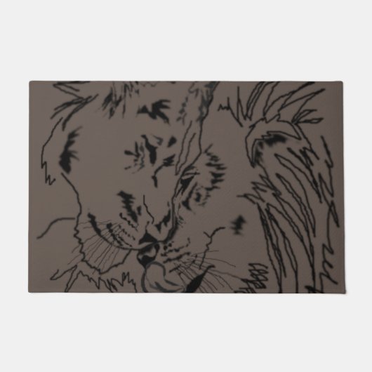 Lions Hug Deurmat (Voorkant)