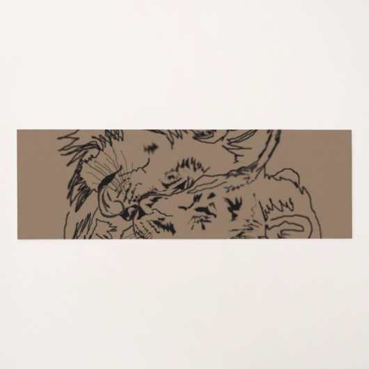 Lions Hug Yogamat (Achterkant (horizontaal))