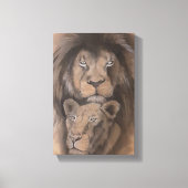 Lions Love Canvas Afdruk (Voorkant)
