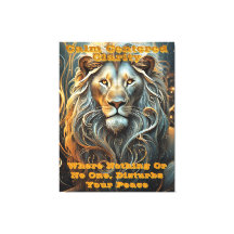 Lion's Luminary: Etherische lichte canvasprint