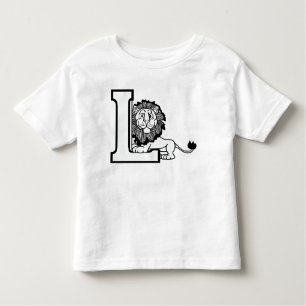 Lion's Playful Encounter met de letter L Kinder Shirts