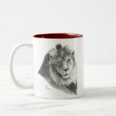 Lion's Pride - Burgundy Tweekleurige Koffiemok (Links)