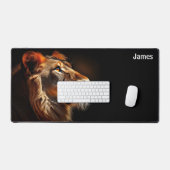 Lion's Roar Desk Mat - Majestic Lion in profiel (Keyboard & Muis)