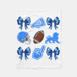 Lions Shirt Voetbal Game Day Coquette Lions Strik Fleece Deken