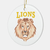 Lions Team Keramisch Ornament (Links)