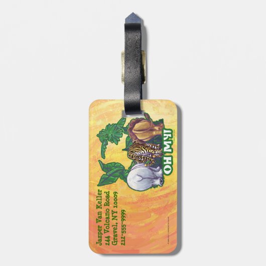 Lions Tiger Beren Oh Mijn Bagagelabel (Achterkant verticaal)