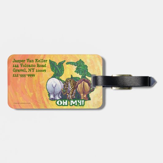 Lions Tiger Beren Oh Mijn Bagagelabel (Achterkant horizontaal)