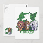 Lions Tiger Beren Oh Mijn Briefkaart (Voorkant / Achterkant)