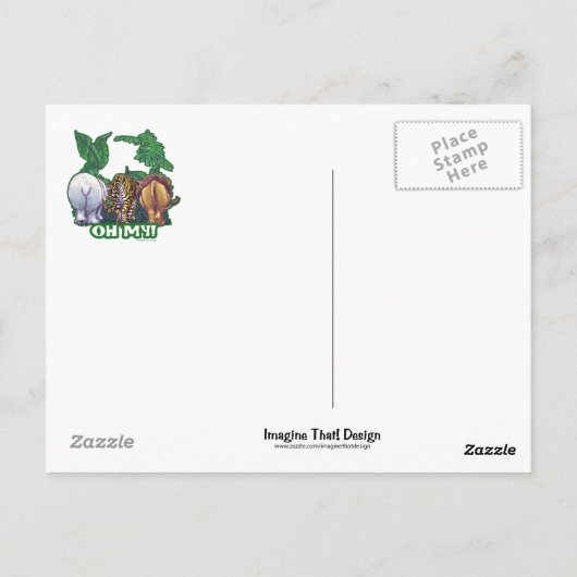 Lions Tiger Beren Oh Mijn Briefkaart (Achterkant)