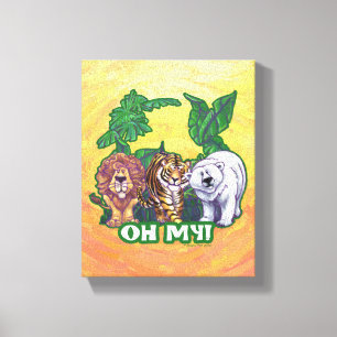 Lions Tiger Beren Oh Mijn Canvas Afdruk
